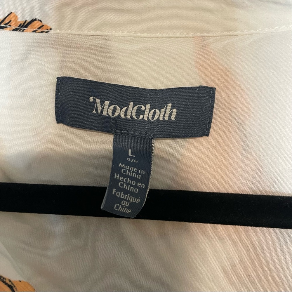 Modcloth Blue and White Button Down Shirt - Picture 2 of 4